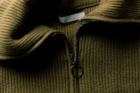 Kaboompics - Olive Green Quarter Zip Sweater Texture for Autumn Fashion