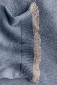 Kaboompics - Blue Knitwear Edge With Delicate Cream Detail