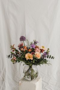 Kaboompics - Colorful Bouquet in Glass Vase for Flower Shop Marketing