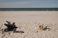 Kaboompics - Beach Essentials on a Sandy Shore with Sea View