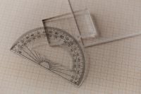 Kaboompics - Clear Protractor for Measuring Angles