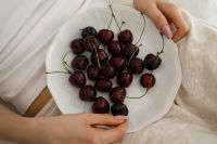 Kaboompics - Overhead Healthy Food Flat Lay With Cherries