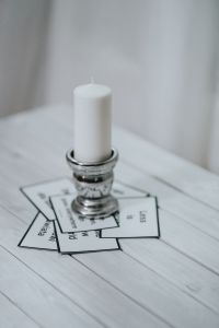 Inspirational quotes with miscellaneous white items