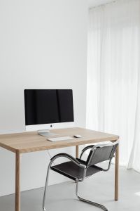 Kaboompics - Bright Minimal Home Office Interior with iMac and White Wall Copy Space