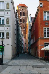 Kaboompics - Brick Tower on a Narrow Gdansk Old Town Street