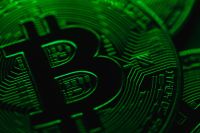 Kaboompics - Green Bitcoin Coin Macro Background