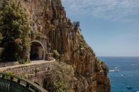 Kaboompics - Coastal Road Tunnel Cut Through an Amalfi Cliff Above the Sea