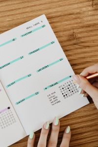 Kaboompics - Minimal April Planner Page With Copy Space