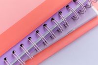 Kaboompics - Spiral Notebook Binding on Pastel Covers