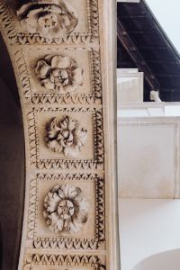 Kaboompics - Historic Carved Stone Floral Relief in Krakow