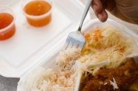 Kaboompics - Rice Bite From Asian Meal