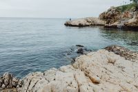 Kaboompics - Rocky coastline on the Adriatic Sea in the small town of Rovinj, Croatia