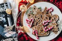 Kaboompics - Gingerbread Cookies and Candy Canes on a Festive Christmas Table