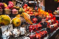 Kaboompics - Berry and Melon Fruit Cups at La Boqueria Market