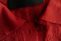 Kaboompics - Close Up of Red Textured Knitwear Collar