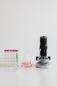 Kaboompics - Black Microscope Component With White Copy Space