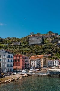Kaboompics - Sorrento Marina With Pastel Buildings And Hillside Hotels