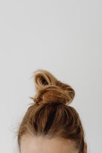 Kaboompics - Loose Messy Bun Hairstyle from Behind