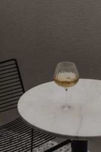 Kaboompics - White Wine on Marble Table for Restaurant Terrace