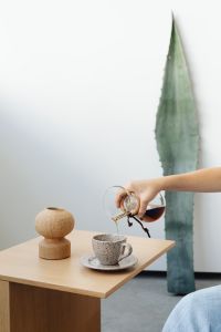 Kaboompics - Minimal Coffee Table with Chemex and Ceramic Cup
