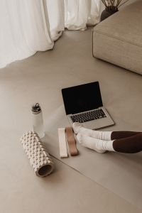 Kaboompics - Health And Wellness - Yoga and exercise at home