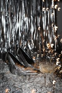Kaboompics - Silver High Heels On Metallic Party Tinsel