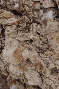 Kaboompics - Close Up of Fractured Pale Rock with Dark Natural Veins