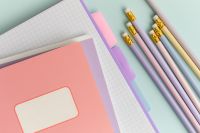 Kaboompics - Close-Up of Pastel Notebook Edges