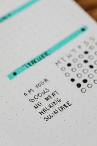 Kaboompics - Close-Up of Turquoise Weekly Planner Header