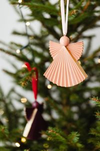 Kaboompics - Paper Angel Ornaments with Christmas Tree Bokeh