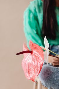 Kaboompics - A Beautiful Young Mixed Race Girl with Anthurium Flower