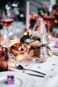 Kaboompics - Glass Cloche on a Festive Christmas Table with Copy Space