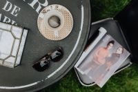 Kaboompics - Top view of table with coffee, mobile hone and magazine