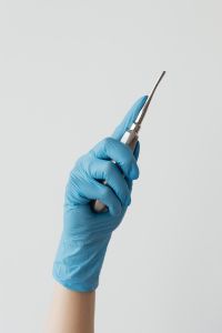 Kaboompics - Vertical Dental Root Elevator With White Copy Space