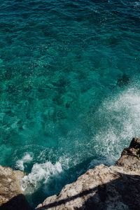 Kaboompics - Deep Teal Mediterranean Water Texture with Sunlit Ripples
