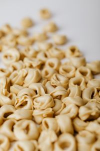 Kaboompics - Top-Down Tortellini Pasta Texture for Recipe Editorials and Food Blogs