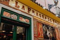 Kaboompics - La Fragua de Vulcano Restaurant Facade with Ornate Tilework in Madrid