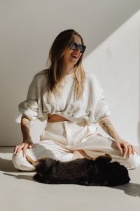 Kaboompics - Simplistic Sophistication - A Fashion Photoshoot with a Stunning Model in Neutral Minimalist Outfits