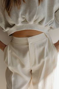 Kaboompics - Simplistic Sophistication - A Fashion Photoshoot with a Stunning Model in Neutral Minimalist Outfits