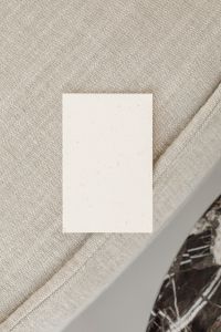 Kaboompics - Portrait Business Card Mockup on Linen with Marble Detail