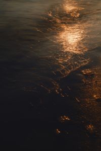 Kaboompics - Moody Seascape Background Golden Shore Ripple