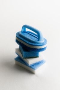Kaboompics - Blue Sponge Stack With Handle