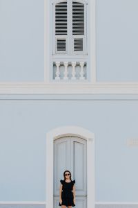 Kaboompics - Pale Blue Building Facade with White Shutters for Mediterranean Architecture Backgrounds