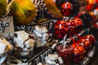 Kaboompics - Mixed Fruit Cups at La Boqueria Market in Barcelona