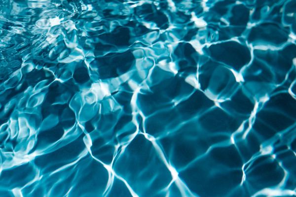 Abstract Lines Sharp Blue Pool Water with Sharp Bright Caustic Lines for Abstract ...