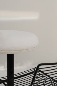 Kaboompics - Close-Up Snow-Covered Patio Table and Wire Chair