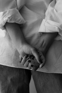 Kaboompics - Relaxed Arms in a Faceless Monochrome Portrait