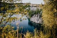 Kaboompics - Golden Foliage Framing a Limestone Quarry Lake