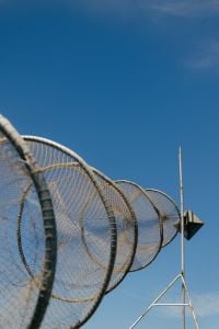 Kaboompics - Blue Sky and Fishing Nets Coastal Wallpaper