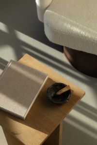 Kaboompics - Close-Up Reading Aesthetic with Blank Book and Decorative Bowl